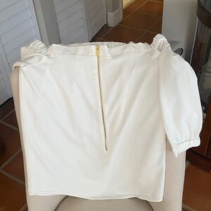 Calvin Klein Ivory Top with Gold Accent